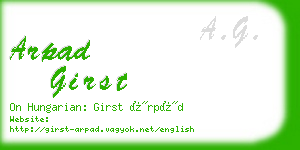 arpad girst business card